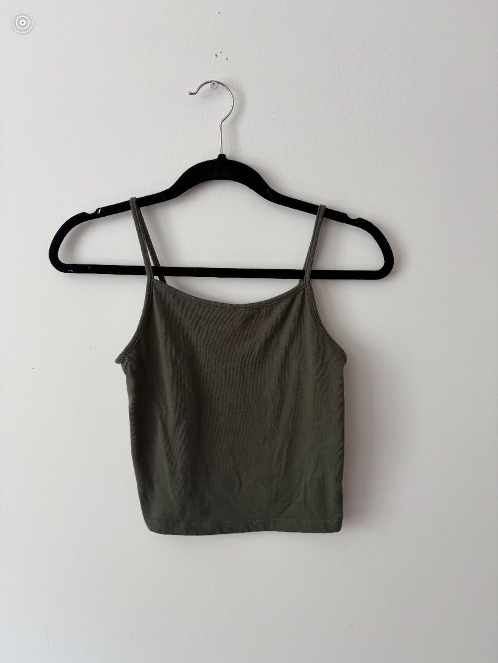 Women's Olive Green Cropped Tank Top